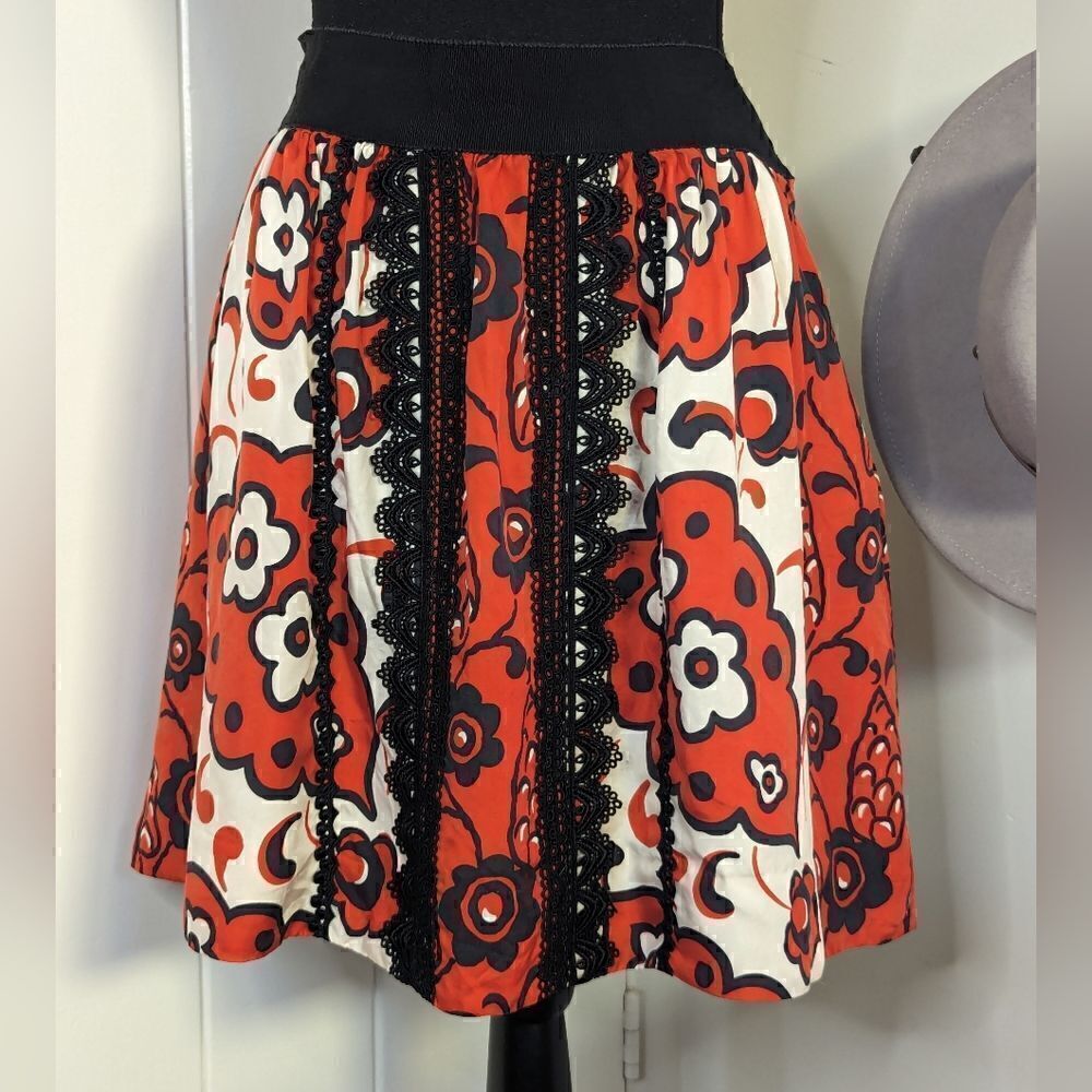 Leifsdottir Floral Whimisgoth Preppy Coquette Witchy Romantic Chic Skirt 12